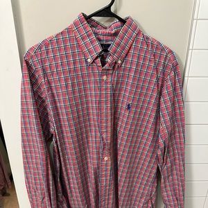 Men’s Red Plaid Polo Ralph Lauren Shirt
